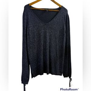 Navy Blue Sparkly Long Sleeve sweater